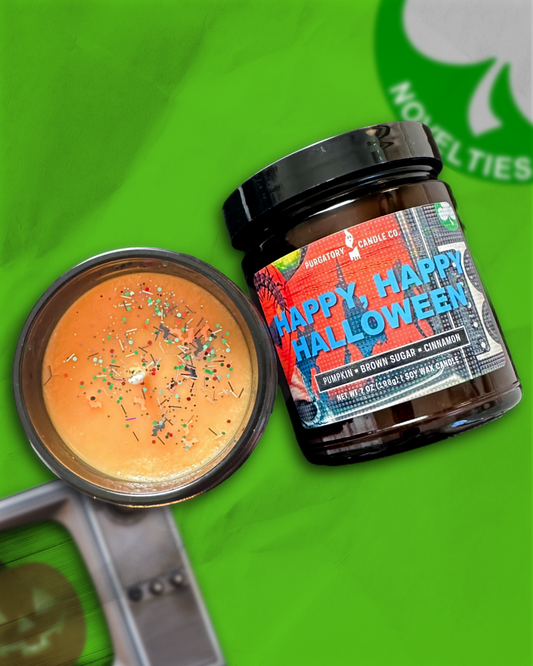 Happy, Happy Halloween candle